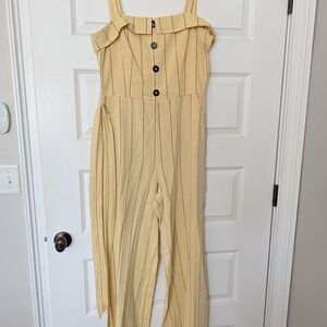 Gianni Bini Yellow Striped Jumpsuit